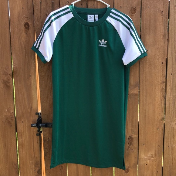 green adidas t shirt dress
